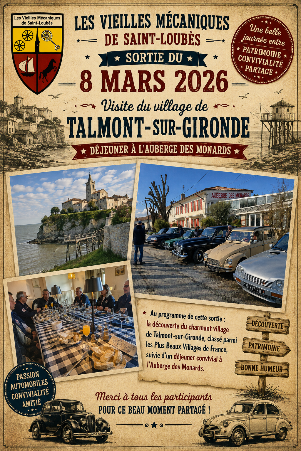 Notre sortie à Talmont-sur-Gironde – Mars 2026
